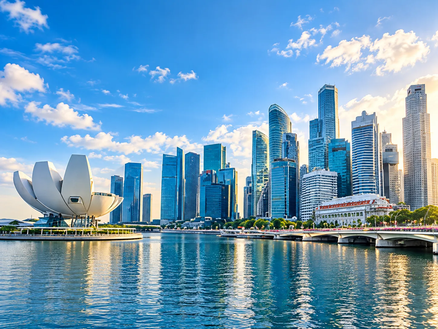 Singapore skyline at Marina Bay